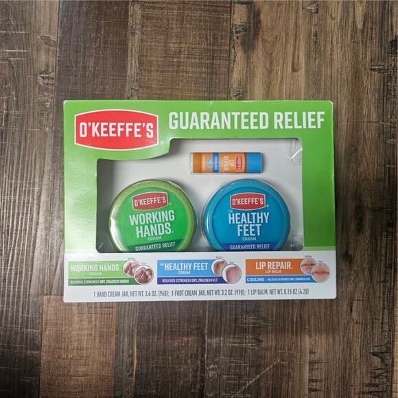 O Keeffe S Giftbox Lip Repair Stick Working Hands Healthy Feet NWT - Picture 1 of 2